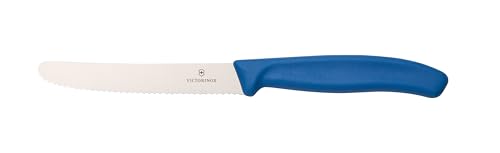Victorinox Wavy Edge Steak & Tomato Knife, Round Tip, Sapphire Symphony, 6.7832.E7692