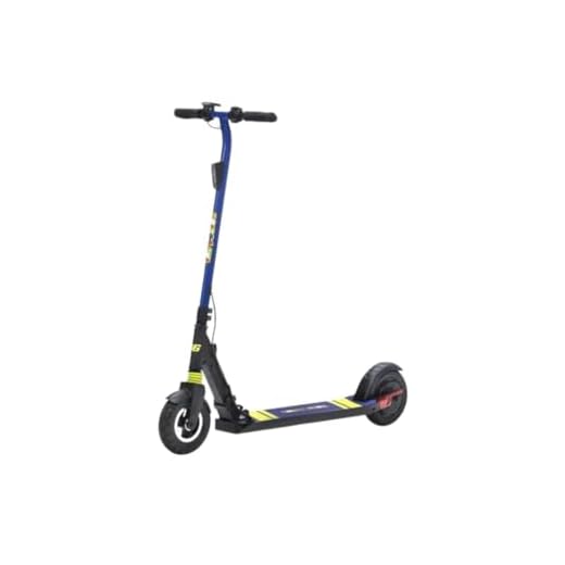VR46, Kiddy, Patinete Eléctrico, Motor 120W Sin Escobillas, Amarillo y Azul