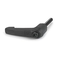 Kipp 06610-5121X60 Fiberglass Reinforced Plastic/Steel Adjustable Handle with M12 External Thread,#34;NovoGrip" Style, Steel Components, Metric, 60 mm Screw Length, Size 5, Anthracite Gray Color