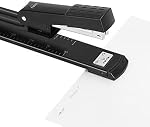 Deli Long Reach Stapler with 1000 Staples, 20 Sheet Capacity, Long Arm Standard Staplers for Booklet or Book Binding, Black