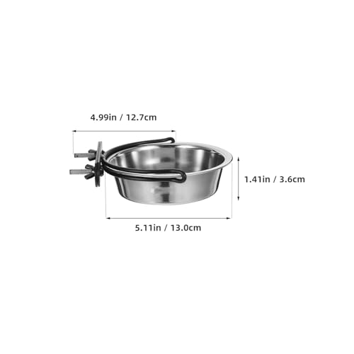 Tazón de acero inoxidable con pinza desmontable 13.5 cm miniatura 2
