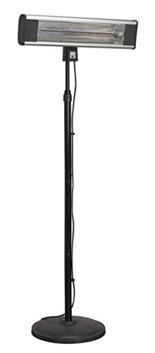 Image of Sealey, High Efficiency Carbon Fibre Infrared Patio Heater, 1800W/230V, with Telescopic Floor Stand - IFSH1809R