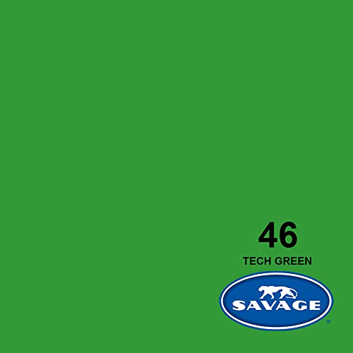 Savage Seamless Paper Photography Backdrop - Color #46 Tech Green, Size 107 Inches Wide X 150 Feet Long, Backdrop For Youtube Videos, Streaming, Interviews And Portraits - Made In Usa #TOP2