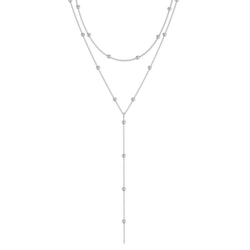 Elegant Geometric Tassels Multi Layer Bead Necklace Accessory For Modern Women