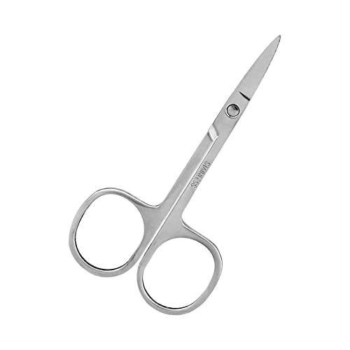 1 Pc Nail Scissors, Curved Blade Professional Stainless Steel Scissors For Toenail, Cuticle, Eyebrow, Nose Hair (1) #TOP4