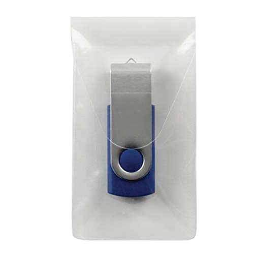 Smead Bolso autoadesivo para pen drive USB, transparente, 6 por pacote (68150)