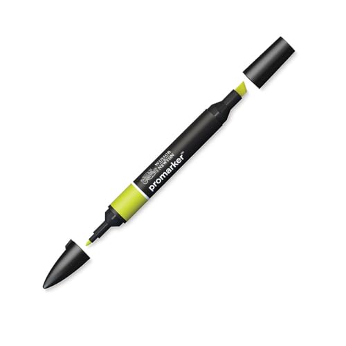 Image of Winsor & Newton Promarker, Alcohol Based Markers, Pear Green (Y635), Double Tipped Drawing Marker Set for Artists, Graphic Designers, Illustrators - Chisel & Fine Twin Tip, Streak Free Coverage
