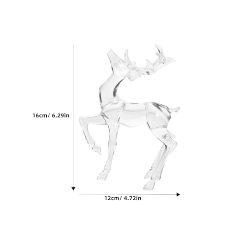 Figuras Decorativas Ciervos Navideños Transparentes Pack 2 miniatura 6