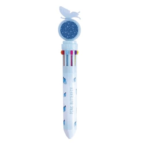 Stylo à bille rétractable multicolore à motif bleu nuit traditionnel