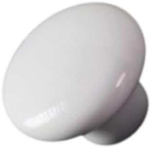10 Pack White Ceramic Cabinet Knobs Round Shape Drawer Knob Kitchen Cupboard Pull Handle with Screws