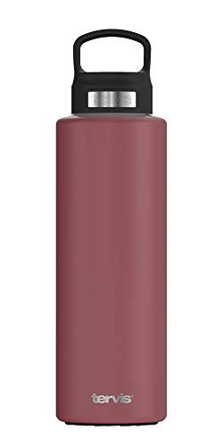 Tervis Powder Coated Stainless Steel Triple Walled Insulated Tumbler Travel Cup Keeps Drinks Cold, 40oz with High Performance Lid, Elderberry Wild
