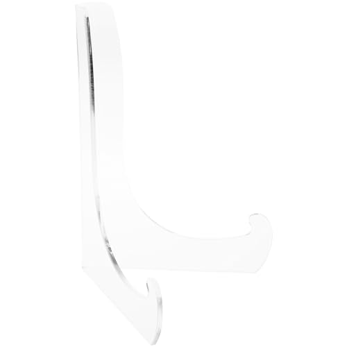 Plymor Clear Acrylic 60-Degree Angle Easel With Shallow Support Ledges, 12" H x 9" W x 8.25" D