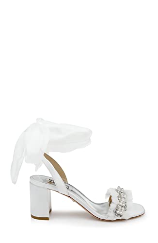 Badgley Mischka Women's Tana Heeled Sandal, Soft White, 6 #TOP3