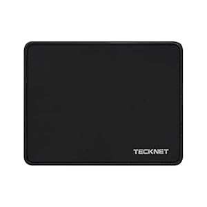 TECKNET Mouse Pad with Anti-fray Stitching, Waterproof Surface & Non-Slip Rubber Base with Stitched Edges Gaming Mouse Mat for Laptop,Compatible with Laser and Optical Mice – Black