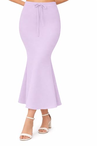 Image of Women's Seamless Cotton-Blend Saree Shapewear Petticoat - High-Waist Underskirt (S-XXL) - Fish-Cut, Breathable & Stretchable for Daily, Party
