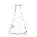 Deschem 1000ml,Glass Erlenmeyer Flask,1L,Lab Conical Bottle,Normal Neck,Narrow Mouth
