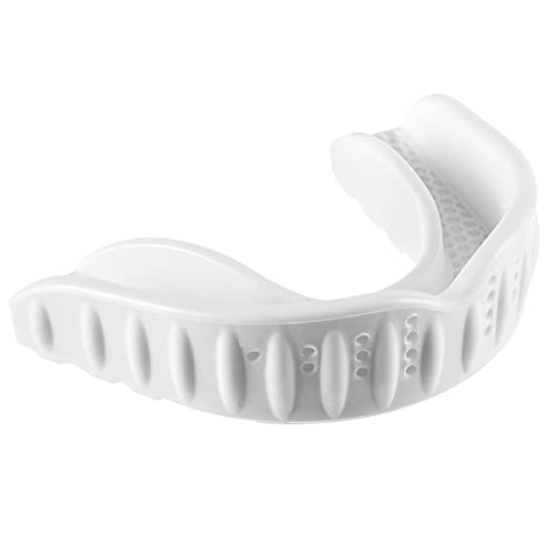 Mouth Guard Boxing, Sports Mouthguard Rugby with Mouthguard Case, Suitable for Boxing,Football, Rugby,Lacrosse, Hockey, Basketball, for Adults(Age11+) (1 Pack White)
