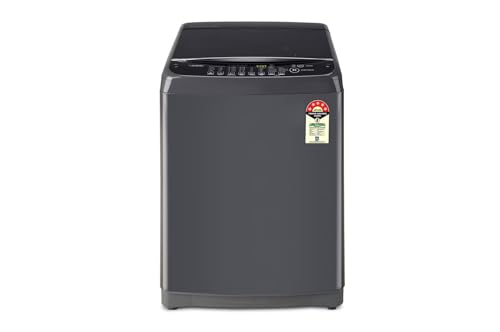 Image of LG 8 Kg 5 Star Inverter TurboDrum Fully Automatic Top Loading Washing Machine (T80SNMB1Z, Smart Closing Door, Middle Black)