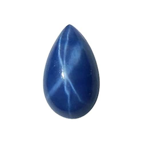 Instagem Lab Created Synthetic Star Sapphire Pear Cabochon Loose Stones from 6x4mm - 10x7mm