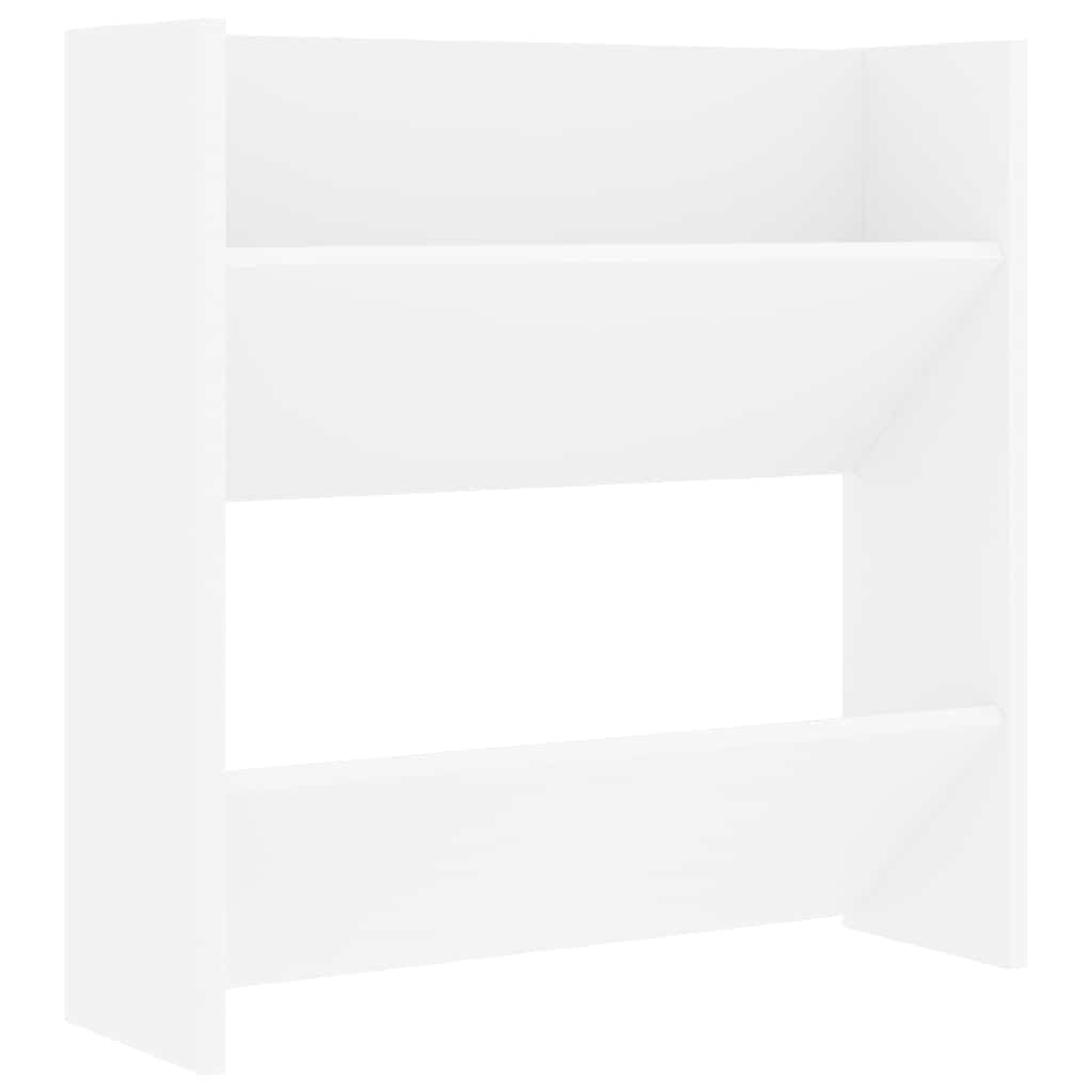 Set 4 Scarpiere a Muro Bianche 60x18x60 cm in Legno Multistrato