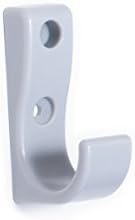 Toughook ONE Light Grey 20 Pack Unbreakable Durable Plastic Safety Bag Hat & Coat Wall Mounted Hooks for Schools, Home and Work
