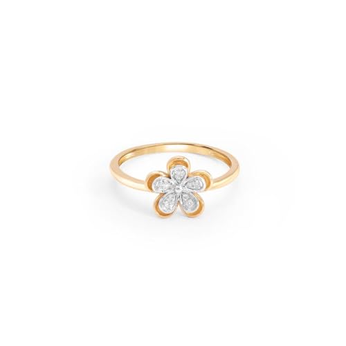 Mia by Tanishq 9 KT Diamond Petal Glow Ring for Women (53M5I2FBFLAA092JA000005, 1.517gm)