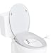 Hibbent Round Bidet Toilet Seats Non-Electric with Separated Self Cleaning Knob - Dual Nozzles Hygienic Washing for Rear & Feminine Cleansing - On/OFF Metal T Adapter Inclued(Round/Standard - SC208)