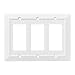 Franklin Brass W35267-PW-C Classic Beadboard Single Decorator Wall Plate/Switch Plate/Cover, Pure White