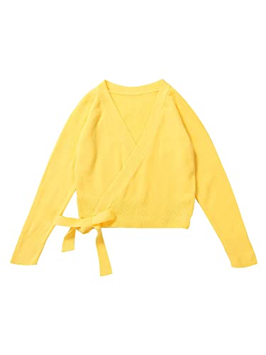 Hularka Kids Girls Long Sleeve Ballet Wrap Tops Leotard Dance Sweater Gymnastics Cardigan Coat Ballerina Dancewear3