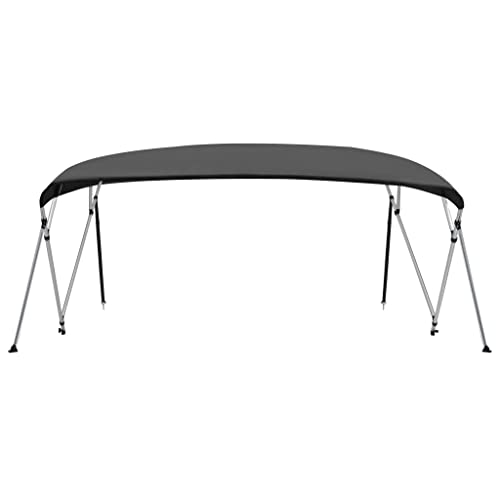 CUMYZO 4 Bow Bimini Top Anthracite 95.7" x(90.6"-96.1") x53.9,Vehicle Maintenance, Care & Decor,Vehicle Covers,Vehicle Storage Covers,Watercraft Storage Covers,Anthracite,10.54kg/23.188ib