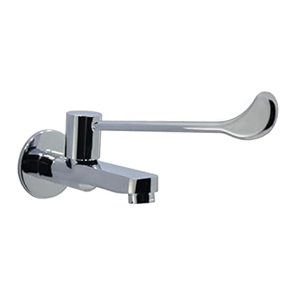 Viking Medical Bib H2O Tap Elbow Wrist Operated Long Handle Deck Mounted for Medical & Surgical Chrome Finish - 1/2