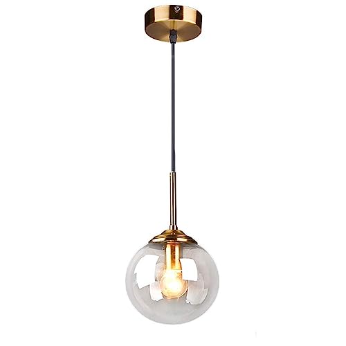 Lámpara colgante transparente de cristal premium para decoración refinada de dormitorios