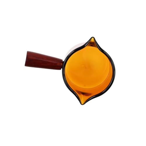 Vaso medidor espresso 2.5 oz con mango de madera miniatura 6