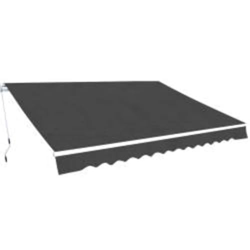 Store Banne Extérieur à Bras Articulés,600 cm Anthracite,Cadre Aluminium Renforcé,Toile Polyester Imprégnée PU,Store Exterieur Terrasse et Balcon,Résistant aux UV et Intempéries,Projection 300 cm