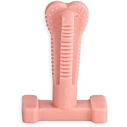Bullibone SuperBrush Dog Dental Chew Toy for Small/Medium Breeds - Pink Peppermint
