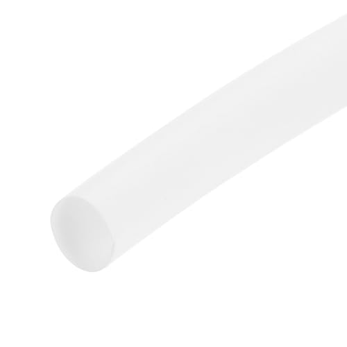 Tubo termorretráctil uxcell blanco de 6 mm de diámetro y 20 metros de longitud con ratio 2:1