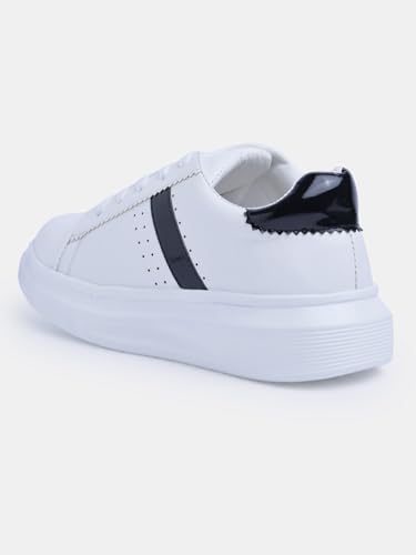 Image of Longwalk White Sneakers for Women & Girls | Trendy & Lightweight Casual Shoes