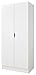 Leomark Blanc Armoire à Deux Portes - Roma - penderie pour vêtements, Style scandinave, Meubles pour Enfants, équipement pour la Chambre des Enfants, Dim: 161,5 (H) cm