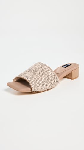 R0AM Women's Raffia Square Block Heels2