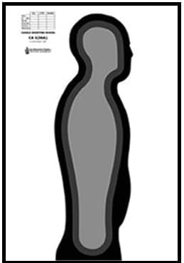 Caudle Center Mass Side Profile Target Size: 24" x 40" Black & Gray