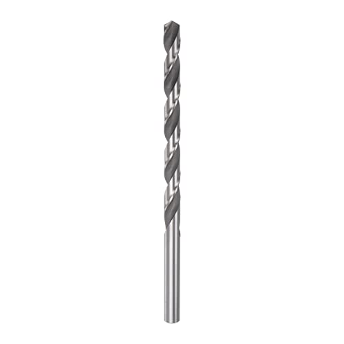 HARFINGTON 6542 High-speed Steel Twist Drill Bit, 10.5mm Drill Bit 200mm Length Extended Straight Shank Black Oxide Ground Drill Bit for Steel Aluminum Alloy