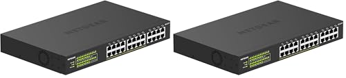 Image of NETGEAR 24-Port PoE Gigabit Ethernet Unmanaged Network Switch (GS324P), 24 Port, PoE+ @ 190W (Pack of 2)