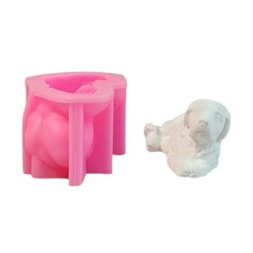 YiQinzcxg Moldes de silicona para perros de animales para resina epoxi, jabón para velas, decoración de yeso, fondant, moldes de silicona para herramientas