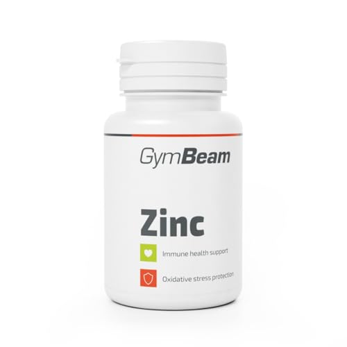 GymBeam Zink Tabletten - Essentielles Mineralien Ergänzung, 15mg pro Tagesdosis, unterstützt Kohlenhydratstoffwechsel, Knochengesundheit, einen normalen Testosteronspiegel, gesunde Haut (90 tab)