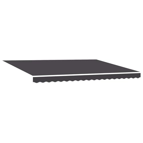 Auvent rétractable anthracite 4x2 m avec manivelle pour l'ombrage de terrasse