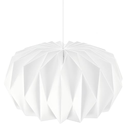 Origami Design Abat-jour en papier créatif nordique pour chambre à coucher et salle à manger – Design scandinave avec citrouille (citrouille)