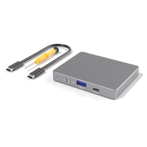 Bannik 外部ハードディスクケース10GBPS USB C 3.2 GEN2デュアルベイM. 2 NVME DエンクロージャーPCIE NVMEプロトコルM. 2 2280/60/42/30