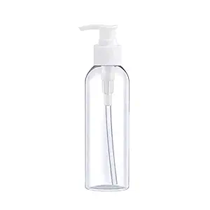 FUTURA MARKET 120ML Pump Bottle for Pocket Hand Sanitizer,Liquid Soap, Home, Travel Purposes, Beauty and Multiple Purpose Set of 1 (Transparent)