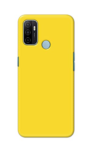 Image of Printed Hard Back Cover Case for Oppo A53 4G | Oppo A53S 4G | Oppo A32 | Oppo A33 2020 Back Cover (Plain Yellow) -1803