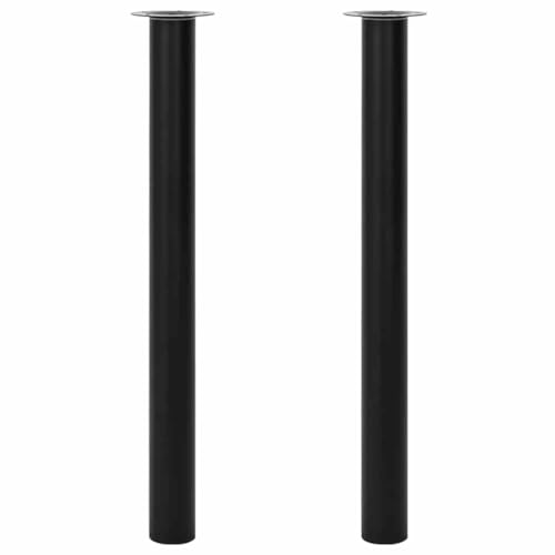 vidaXL 2x Patas de mesa telescópicas negro 710 mm-1100 mm